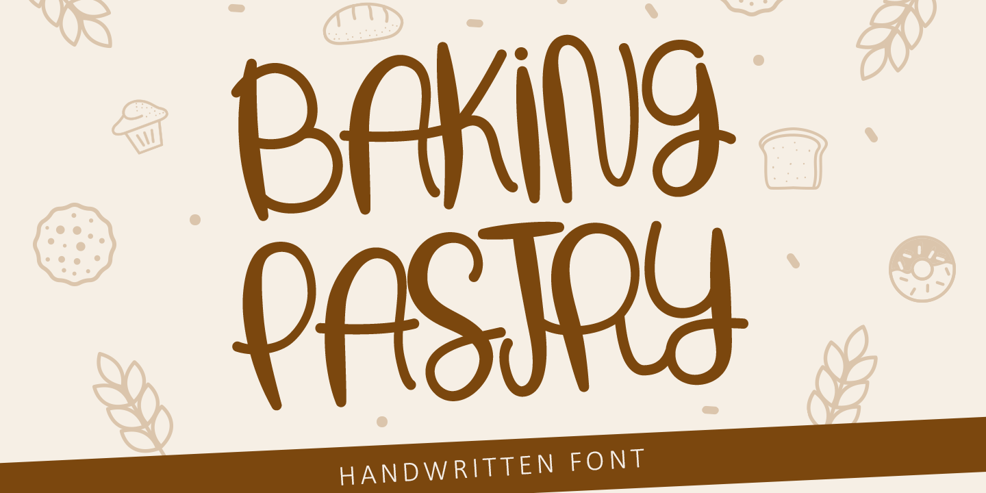 Beispiel einer Baking Pastry Regular-Schriftart